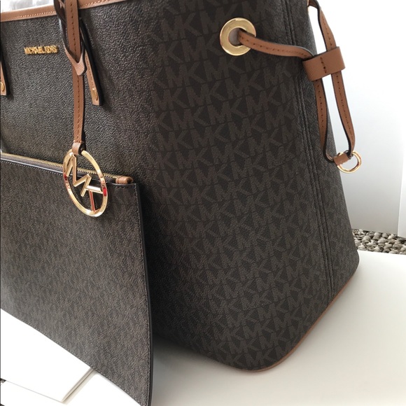 ❤️🌷mk tote/drawstring/large/shoulder bag/brown l - Picture 5 of 8